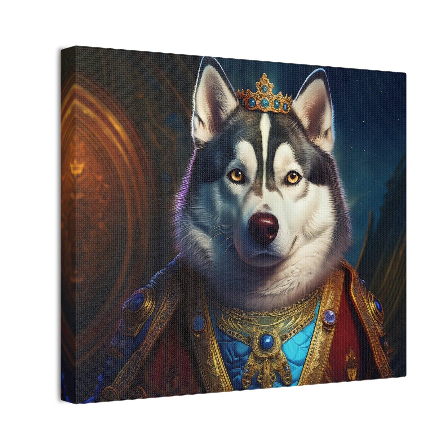 Siberian Husky Renaissance Pet Portrait on Canvas, wall art, wall print, dog portrait, dog art