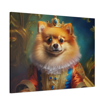 Pomeranian  Renaissance  Pet Portrait - Canvas - dog art, dog portait, wall art, wall print