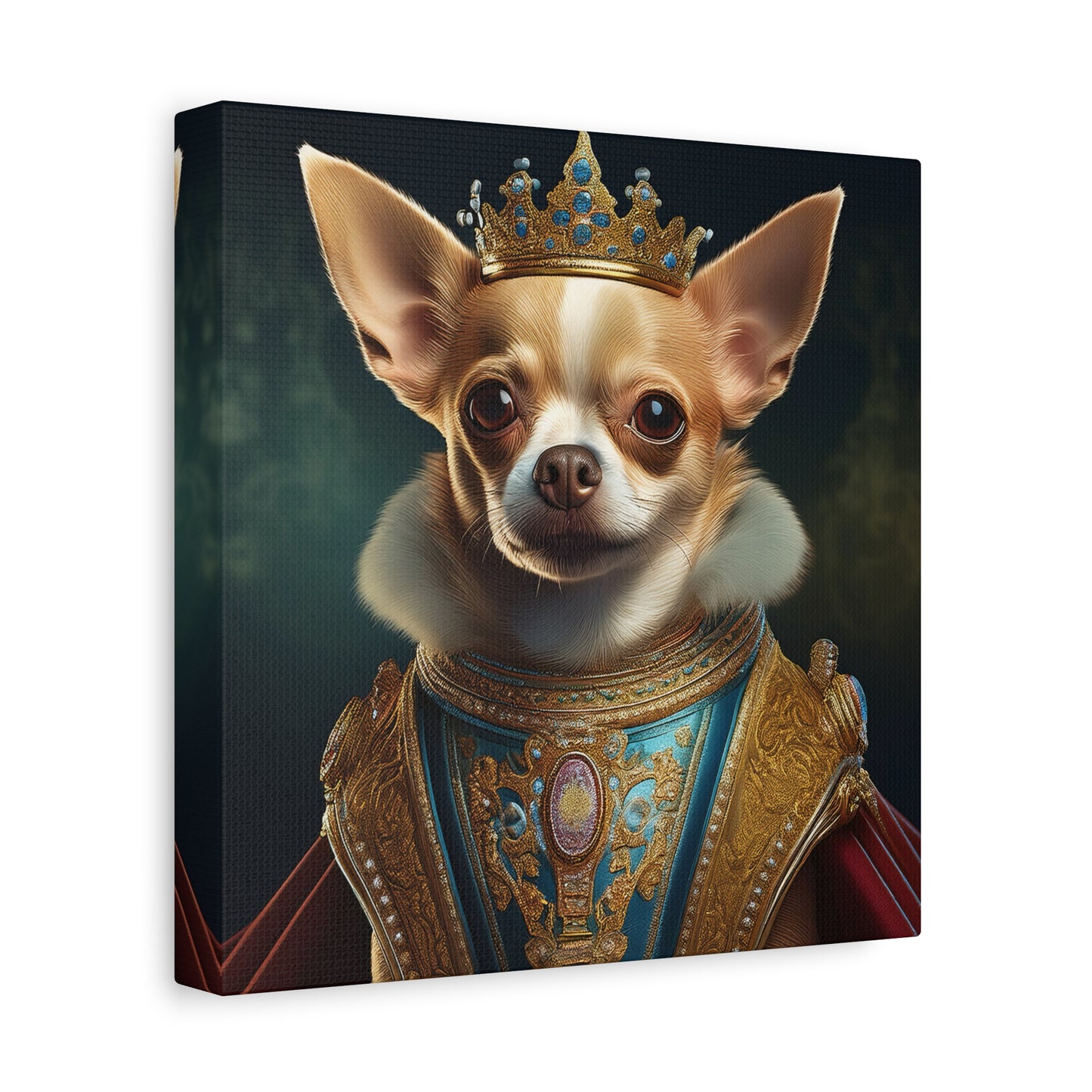 Chihuahua Renaissance Pet Portrait on Canvas | Wall art | Wall print | Dog art