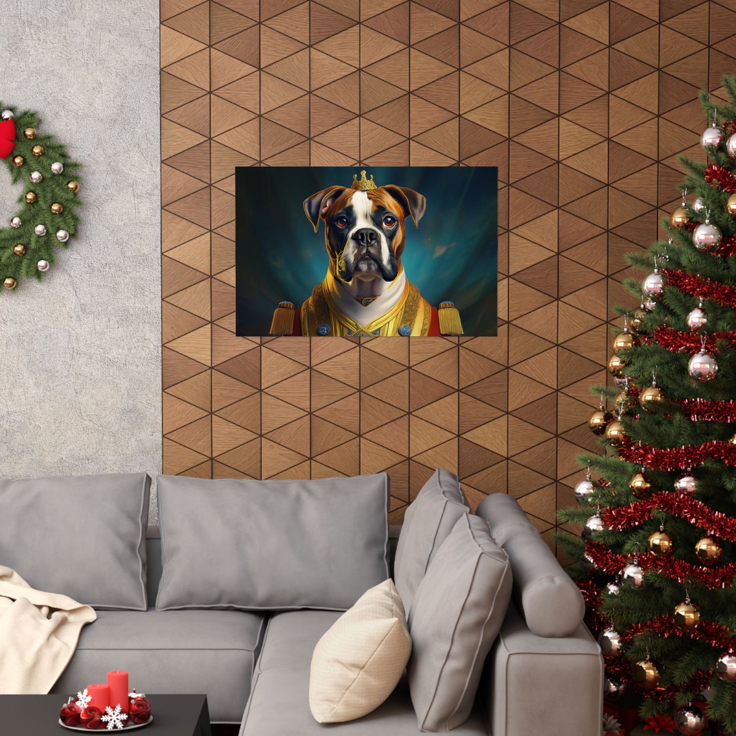 Boxer Dog Renaissance Pet Portrait Print, Art Print, Wall Decor Gift, Animal Lover Home Decor, Dog Wall Art, wall art, wall prints