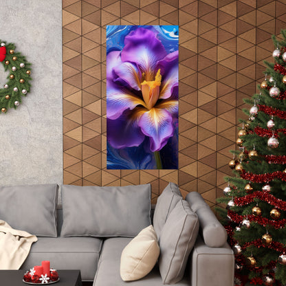 Abstract Floral Iris Wall Art Print | Style 4 | Wall Print | Botanical Wall Art
