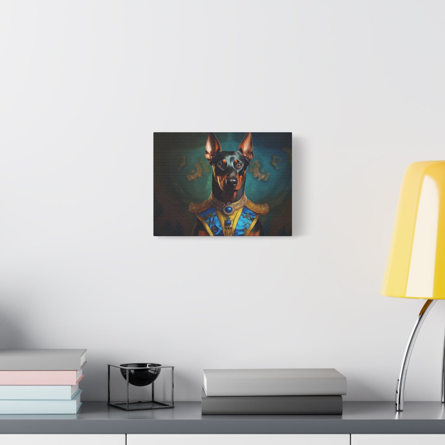 Doberman Pinscher Renaissance Pet Portrait on Canvas | wall art | wall print | Dog Art