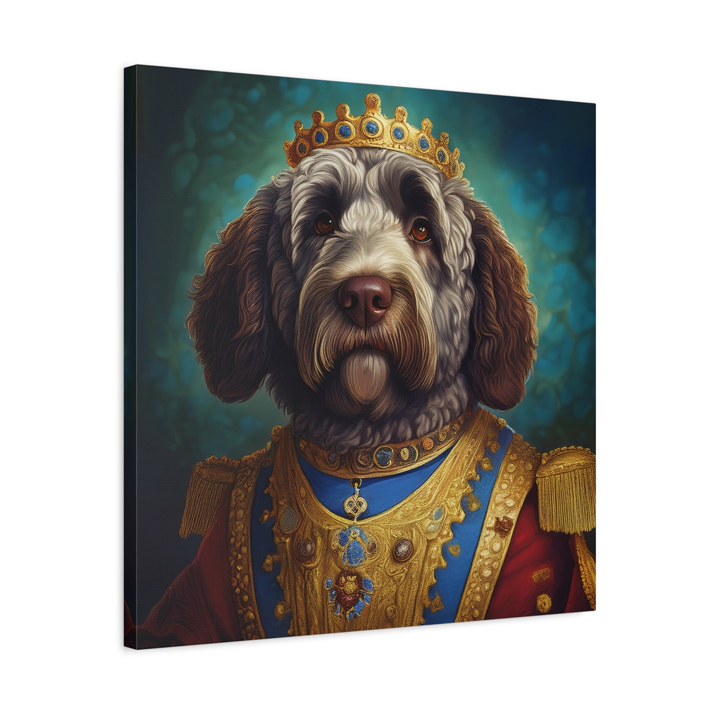 Portuguese Water Dog Renaissance Pet Portrait on Canvas | wall art | wall print