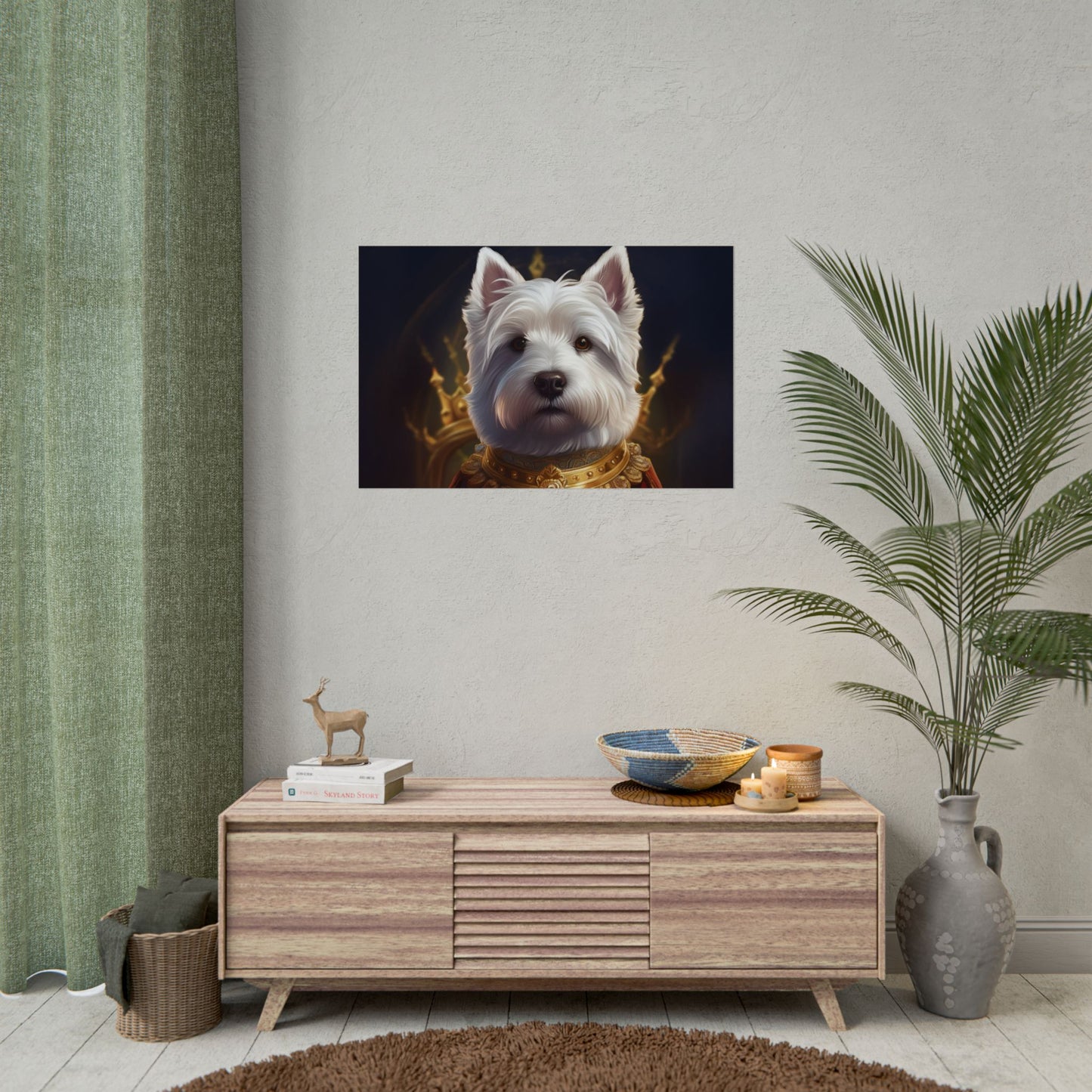 West Highland White Terrier Dog Renaissance Pet Portrait Print, West Highland White Terrier Art Print, Dog Wall Art, Wall Print, Wall Art