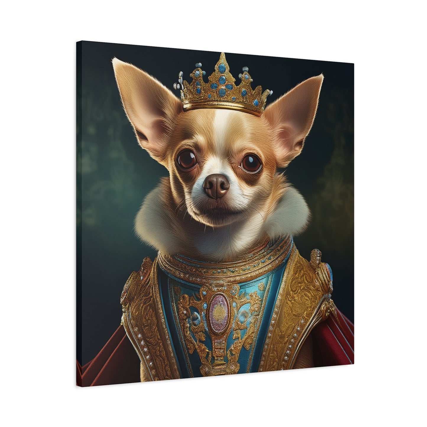 Chihuahua Renaissance Pet Portrait on Canvas | Wall art | Wall print | Dog art
