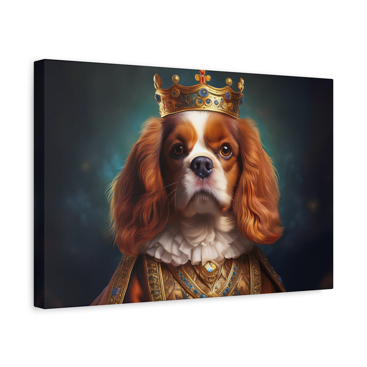 Cavalier King Charles Spaniel Renaissance Pet Portrait on Canvas | Wall art | wall print