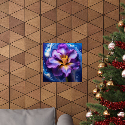 Abstract Floral Iris Wall Art Print | Style 4 | Wall Print | Botanical Wall Art