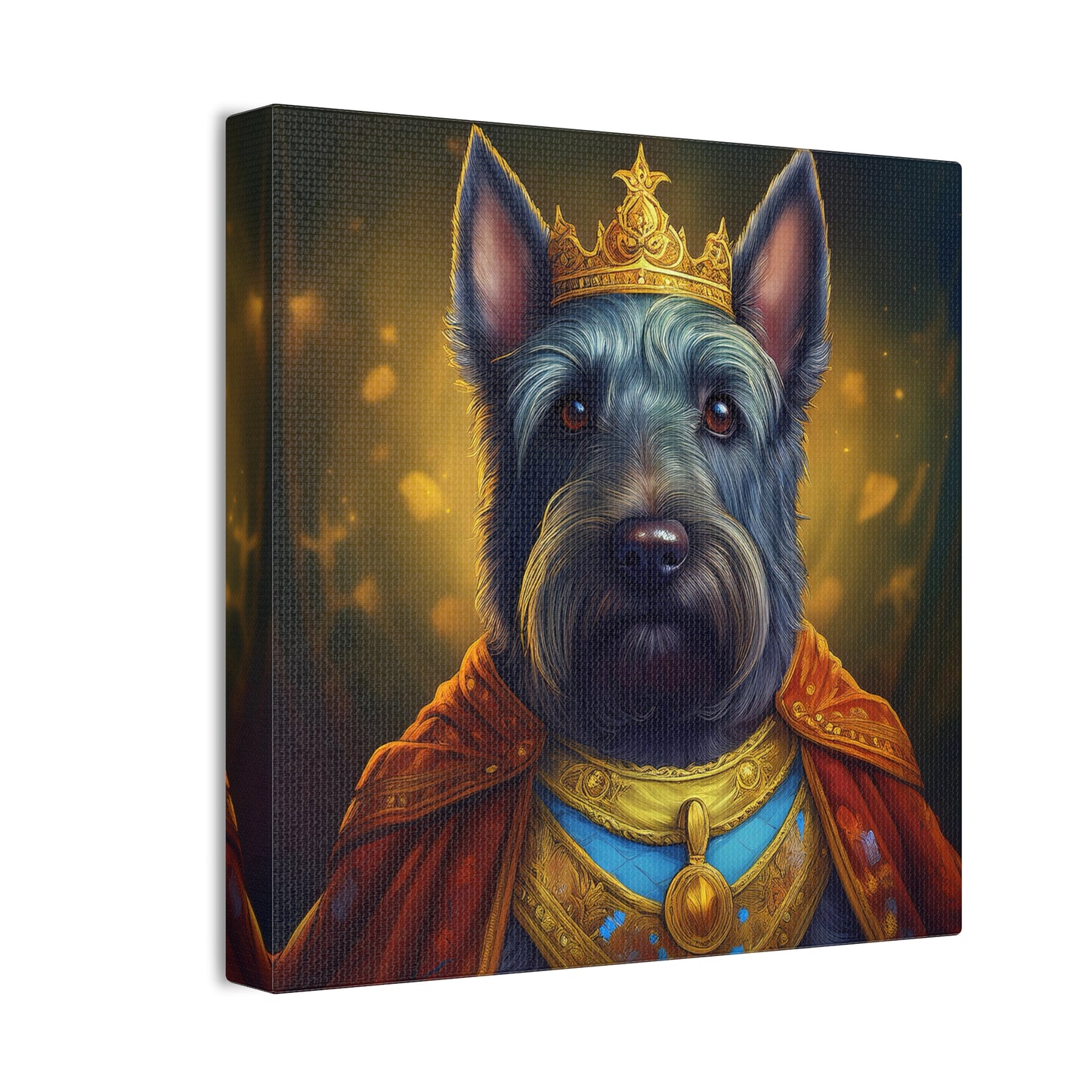 Scottish Terrier Renaissance Pet Portrait on Canvas | Wall art, wall print, dog portrait, dog art