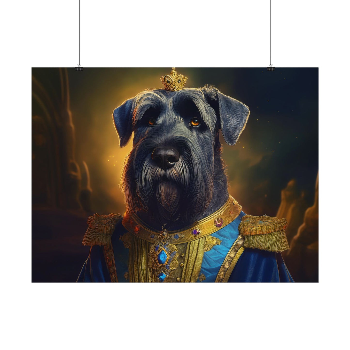Giant Schnauzer Pet Renaissance Portrait Print, Dog Lover Wall Print | Wall Art | Wall Print