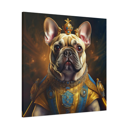 French Bulldog Renaissance Pet Portrait on Canvas | Wall Print | Wall Art | Dog Art