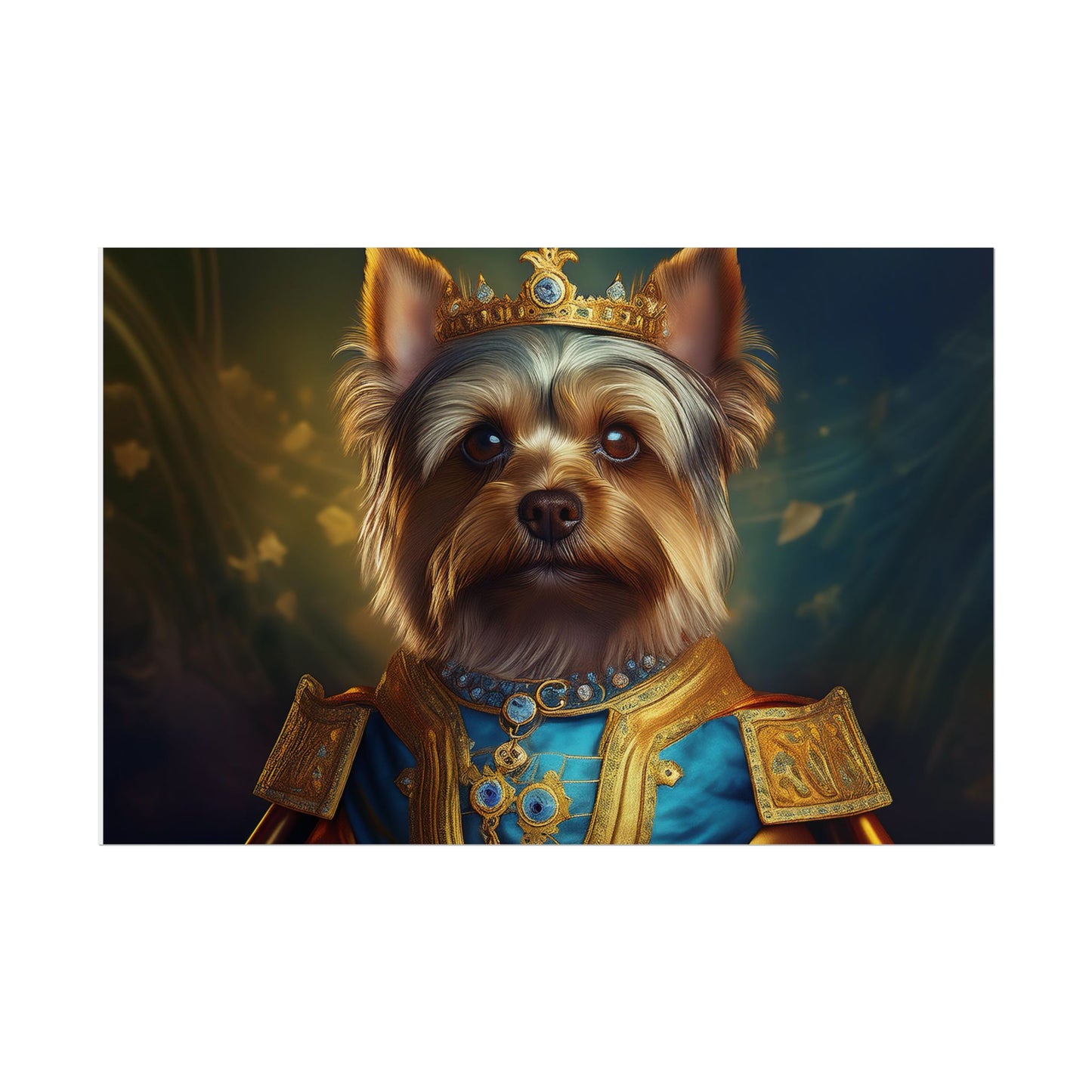 Yorkshire Terrier Dog Renaissance Pet Portrait Print | Wall Art | Wall Print | Dog Art