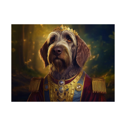 Wirehaired Pointing Griffon Renaissance Pet Portrait Print,  Dog Lover Wall Art, Animal Artwork, Canine Decor, Dog Memorial Gift