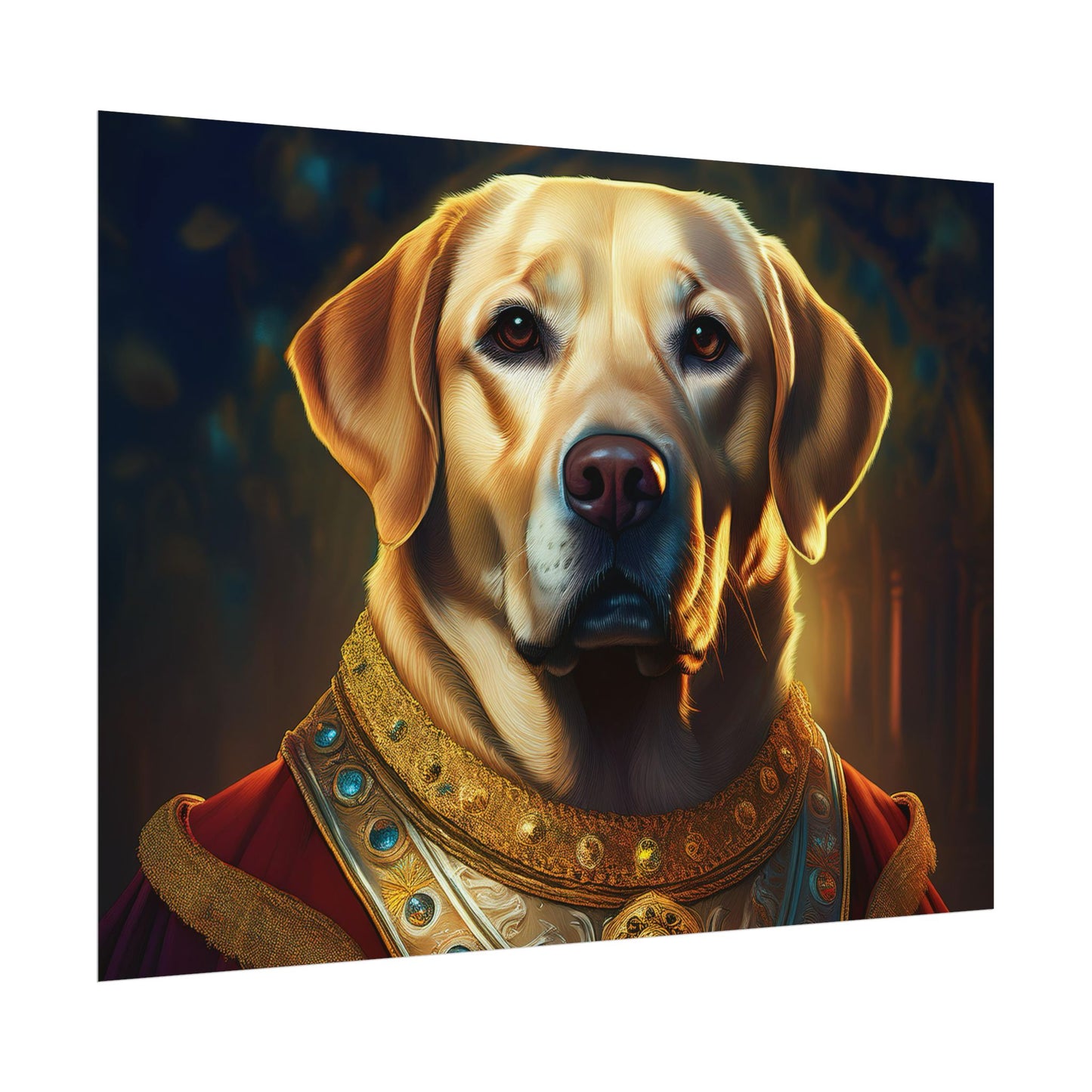 Labrador Retriever Renaissance Pet Portrait Art Print, Wall Decor Gift, Animal Lover Home Decor, Dog Wall Art