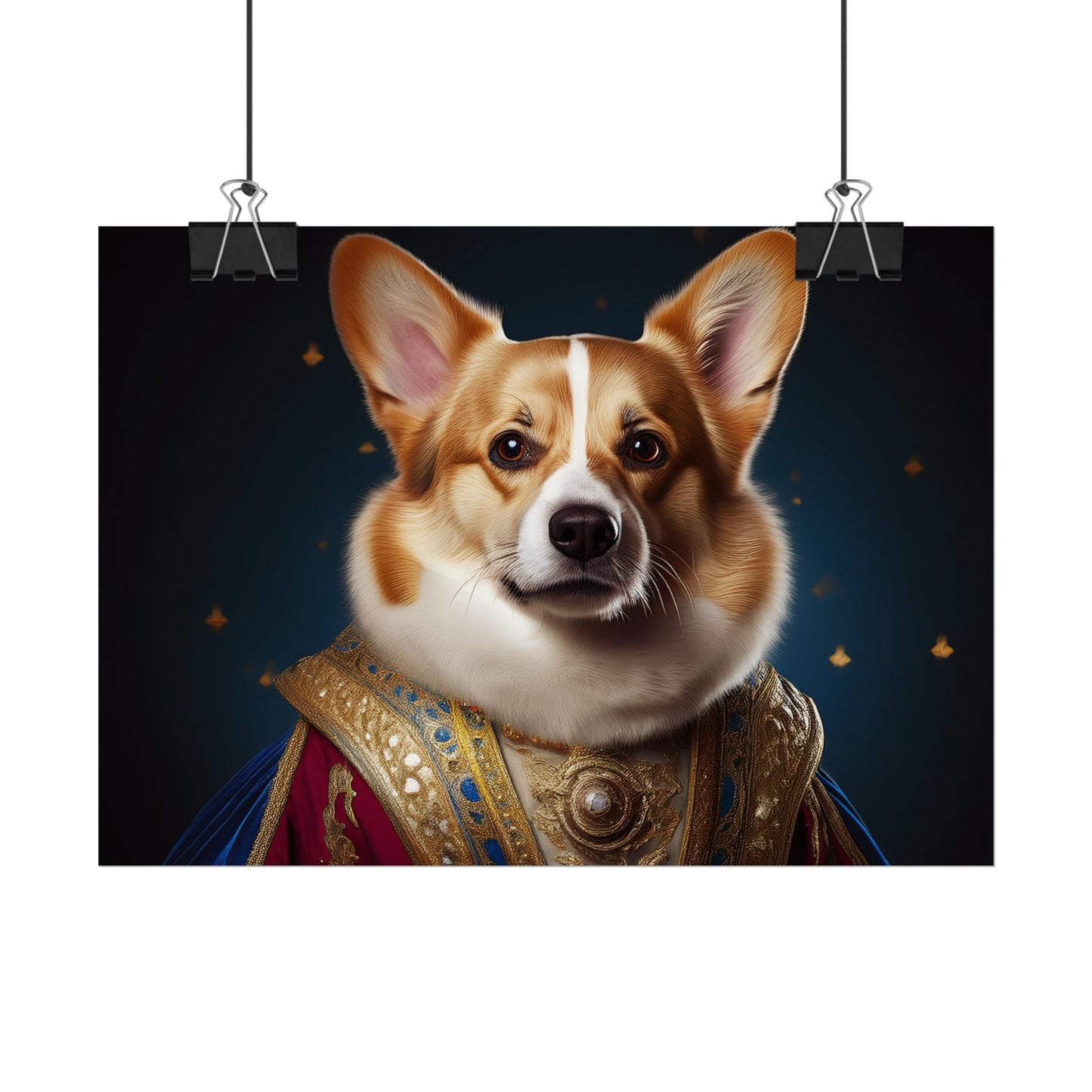 Pembroke Welsh Corgi Renaissance Pet Portrait Print | Wall Art | Wall Print | Dog Art