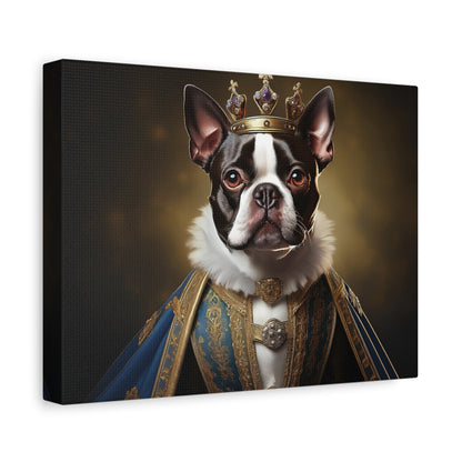 Boston Terrier Renaissance Pet Portrait on Canvas, wall print, wall art, dog portrait, dog art