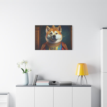 Shiba Renaissance Pet Portrait on Canvas, wall art, wall print, dog portrait, dog art