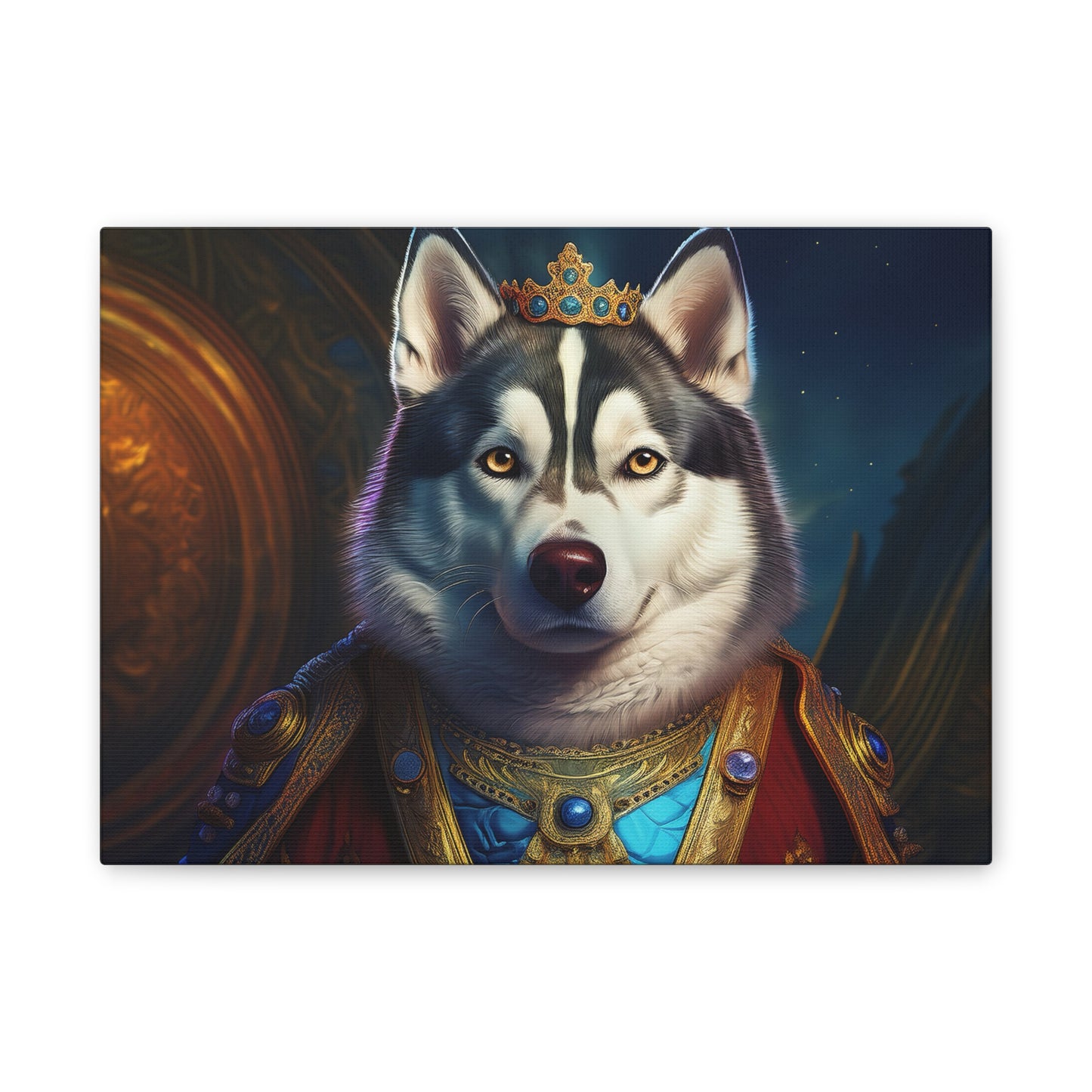Siberian Husky Renaissance Pet Portrait on Canvas, wall art, wall print, dog portrait, dog art