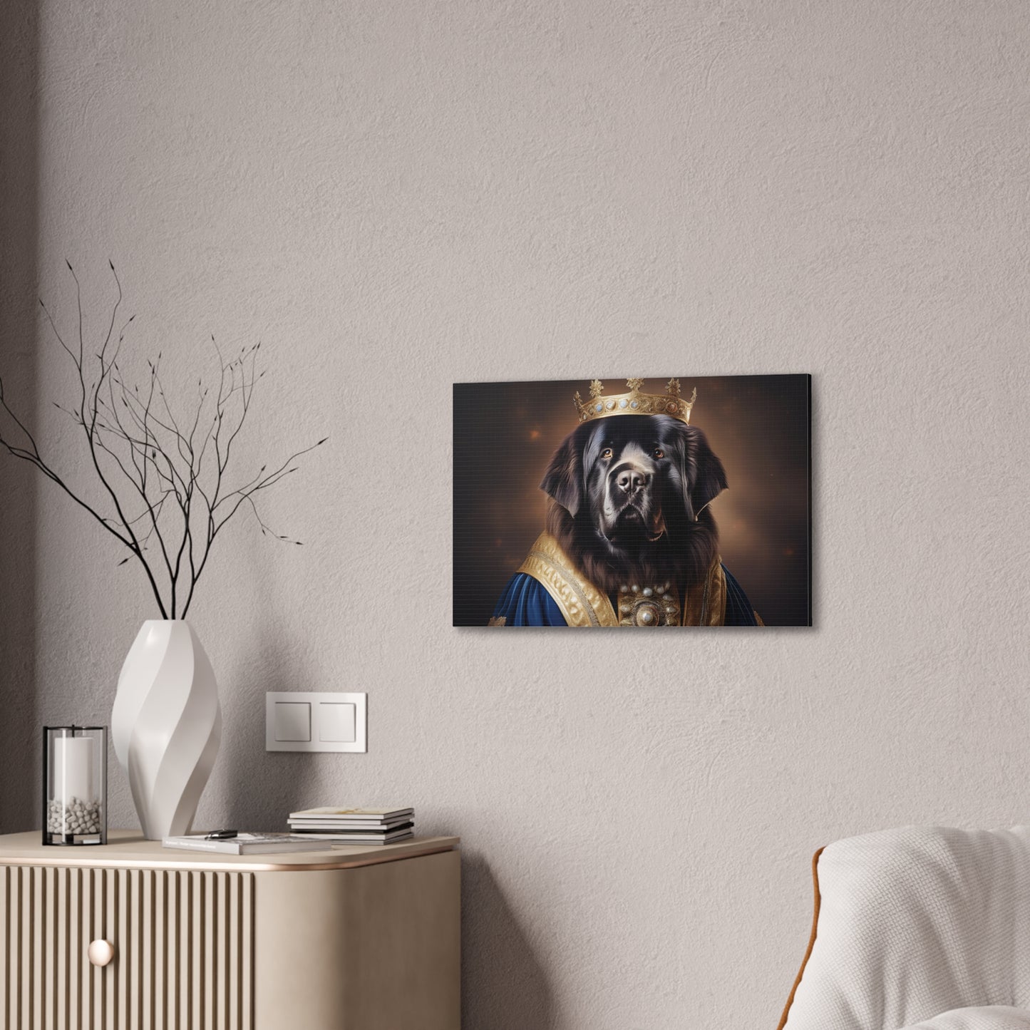 Newfoundland Renaissance Pet Portrait on Canvas | wall art | wall print