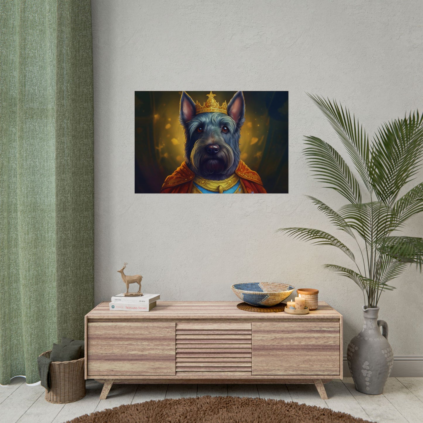 Scottish Terrier Renaissance Pet Portrait Print, Dog Lover Wall Art, Animal Artwork, wall prints, wall art, Dog Memorial Gift