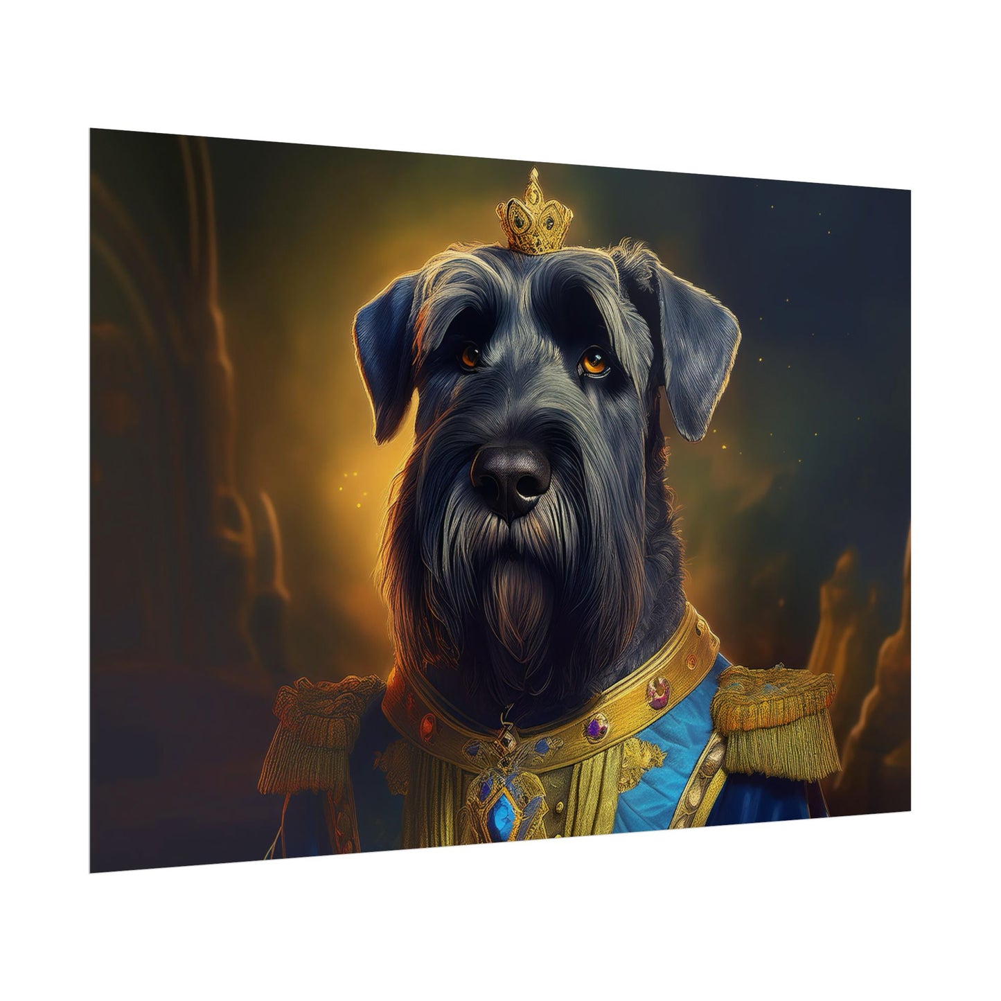 Giant Schnauzer Pet Renaissance Portrait Print, Dog Lover Wall Print | Wall Art | Wall Print