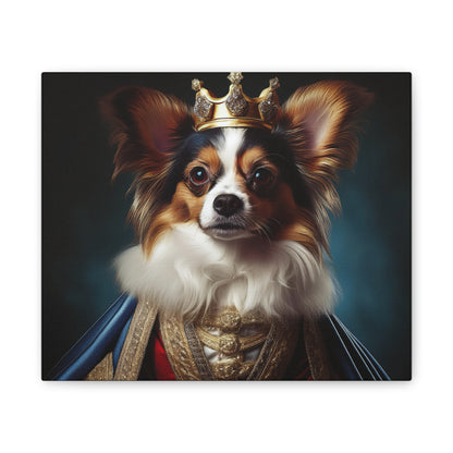 Papillon Pet Portrait Renaissance on Canvas, wall art, wall print, dog portrait, dog art