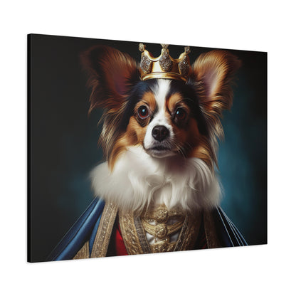 Papillon Pet Portrait Renaissance on Canvas, wall art, wall print, dog portrait, dog art