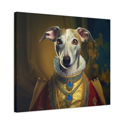 Whippet Renaissance Pet Portrait  Print - Canvas, wall art, wall print, dog portrait, dog art