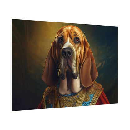 Bloodhound Renaissance Dog Portrait Art Print, Wall Decor Gift, Animal Lover Home Decor, Dog Wall Art