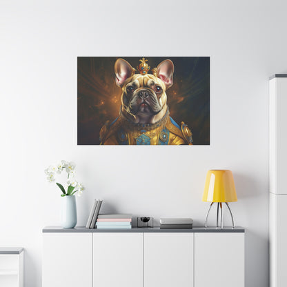 French Bulldog Renaissance Pet Portrait on Canvas | Wall Print | Wall Art | Dog Art
