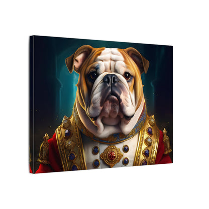 English Bulldog Pet Portrait Renaissance - Canvas, wall art, wall print, dog portrait, dog art