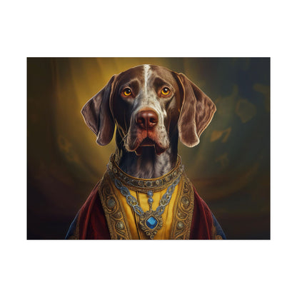 German Shorthaired Pointer Dog Renaissance Pet Portrait, Art Print, Animal Lover gift, Dog Wall Art, wall prints, wall art