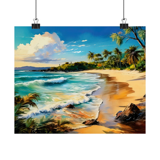 Noosa Main Beach Australia Coastal Print | Style 1 | Wall Art | Wall Print