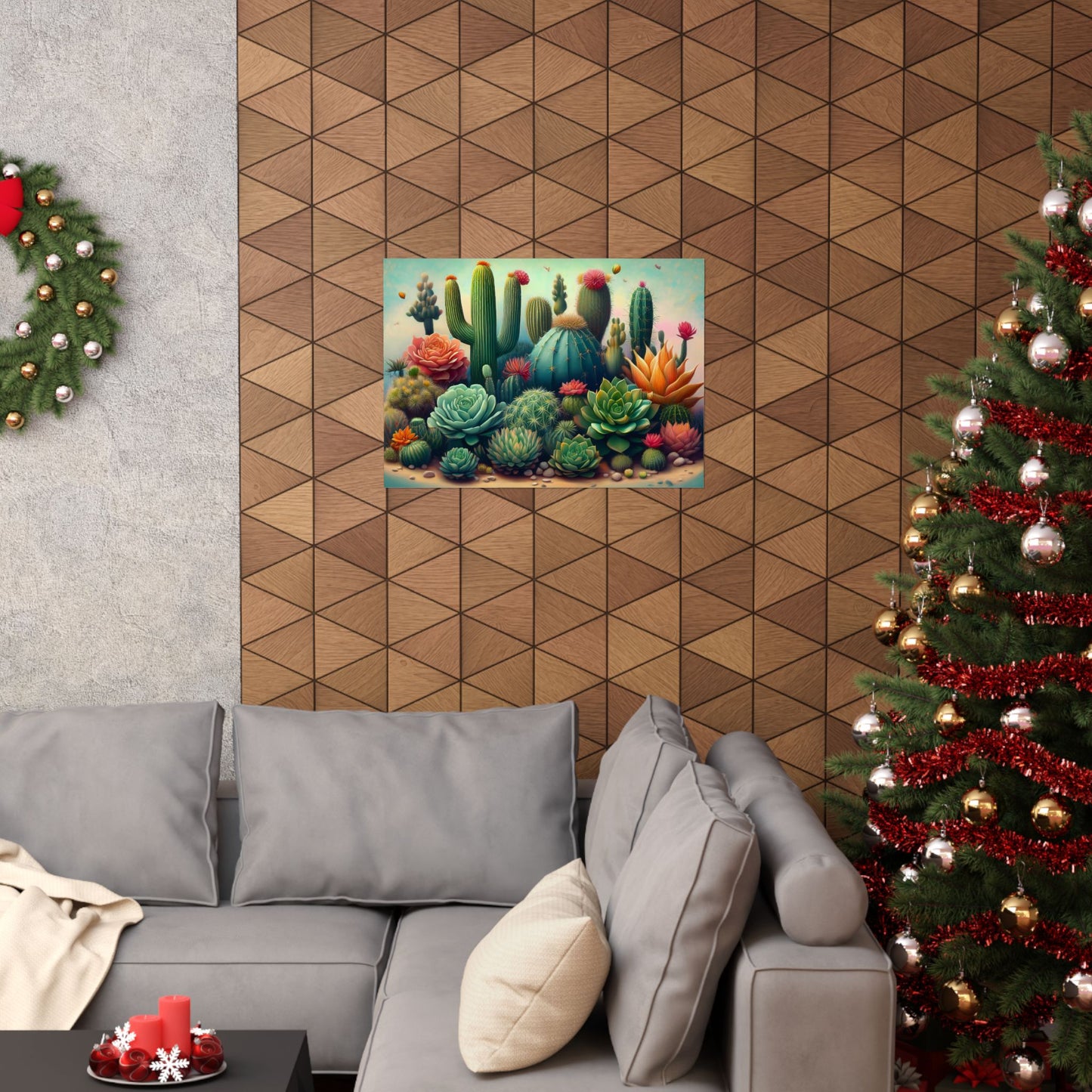 Abstract Cacti and Succulent Desert Garden Color Print | Wall Art | Wall Print