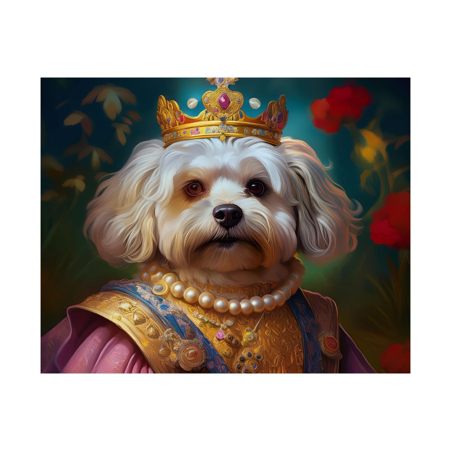 Havanese Dog Renaissance Pet Portrait Print, Wall print, wall art, Animal Lover Home Decor, Dog Wall Art
