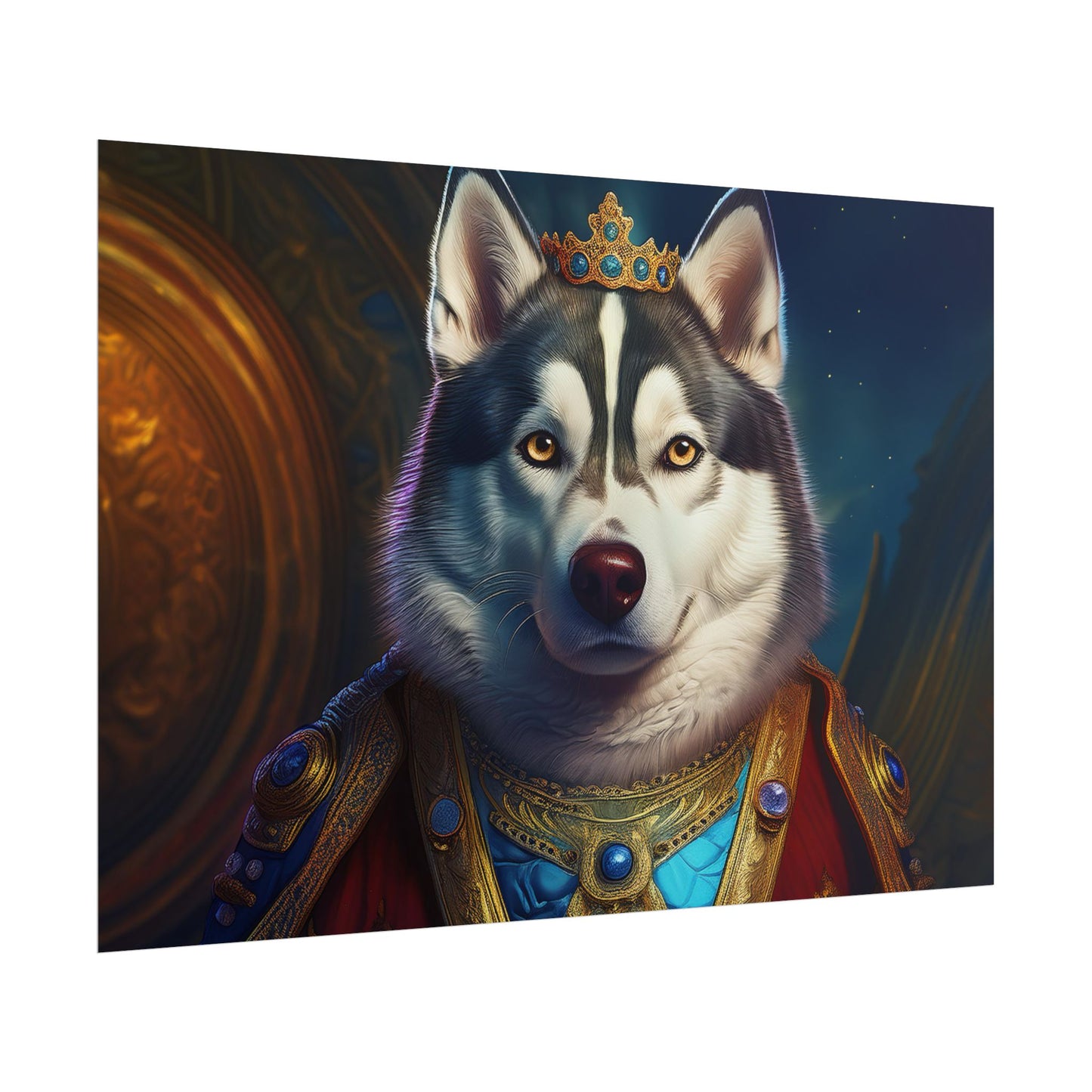 Siberian Husky Renaissance Pet Portrait Print, Siberian Husky Art Print, Wall Decor, Art Gift, dog wall art, wall art, wall print
