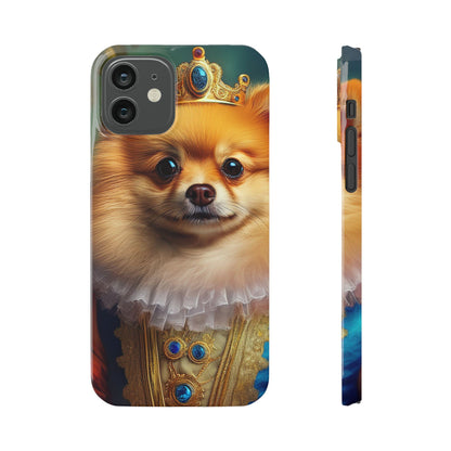 Pomeranian Renassaince Dog Portrait Slim Phone Case