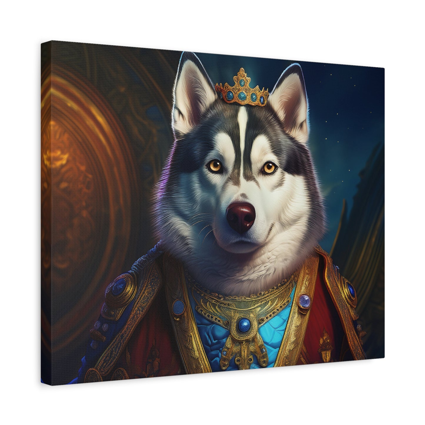 Siberian Husky Renaissance Pet Portrait on Canvas, wall art, wall print, dog portrait, dog art