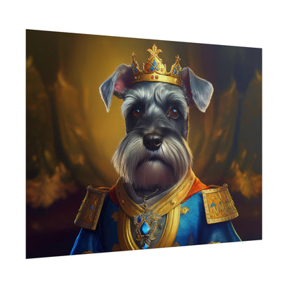 Miniature Schnauzer Dog Renaissance Pet Portrait Art Print | Wall Art | Wall Print