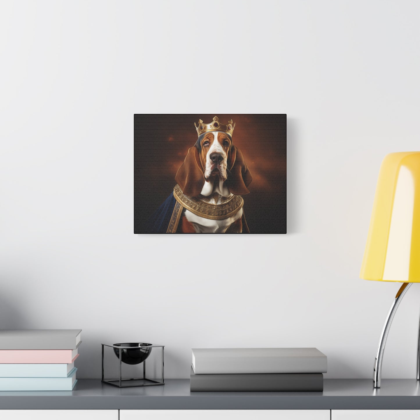 Bassett Hound Renaissance Pet Portrait on Canvas | Wall art | wall print | Dog Art