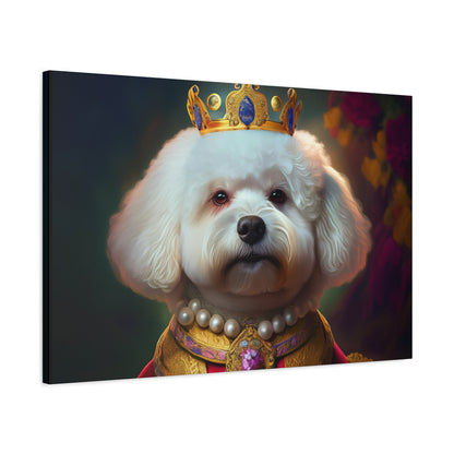 Bichon Frise Renaissance Pet Portrait on Canvas | Wall art | wall print | Dog Art