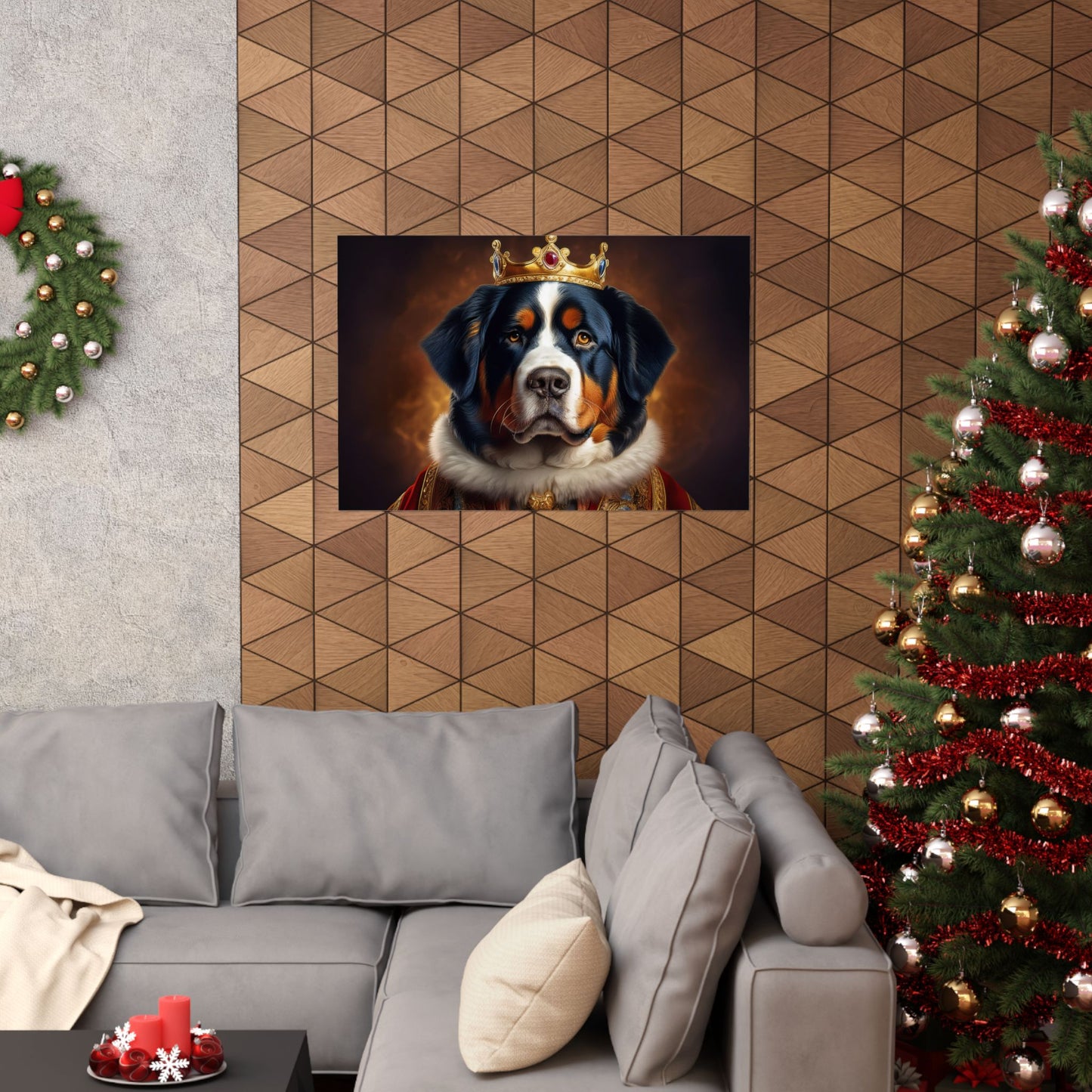 Bernese Mountain Dog Renaissance Pet Portrait Print, Art Print, Wall Art, Wall Prints, Dog Wall Art