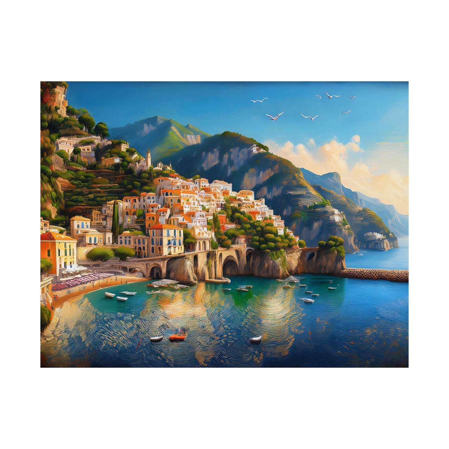 Amalfi Coast Italy Coastal Print | Style 1 | Wall Art | Wall Print