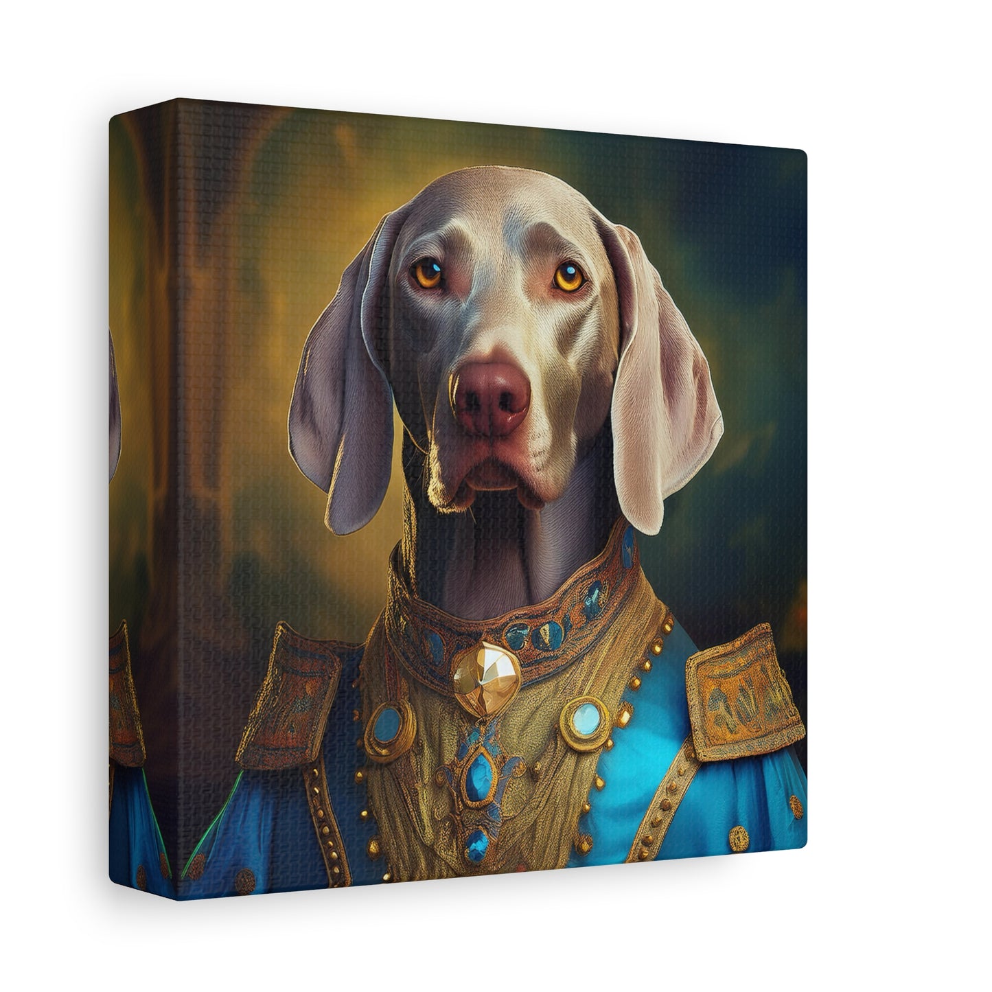 Weimaraner Renaissance Pet Portrait on Canvas -  wall art, wall print, dog portrait, dog art