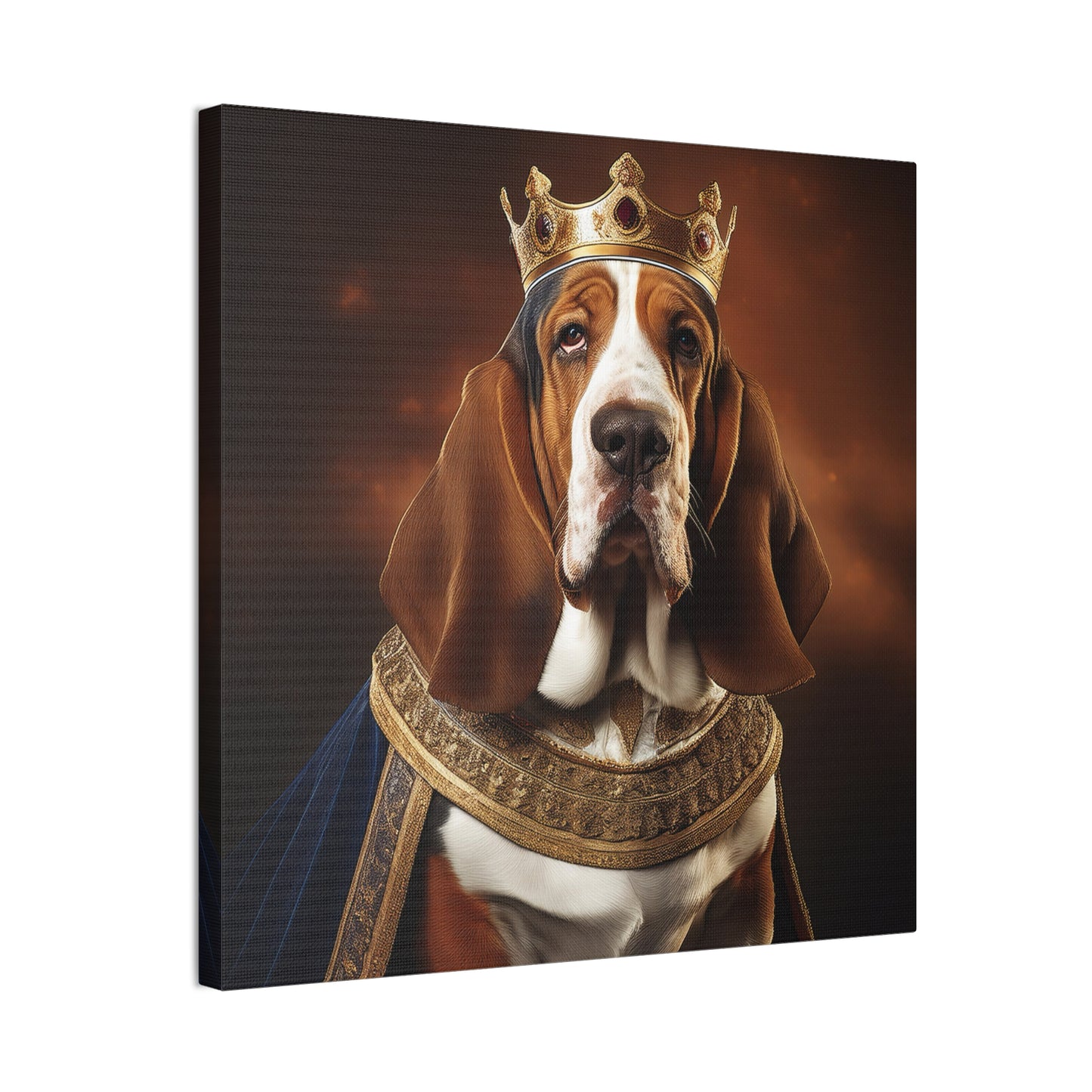 Basset Hound Renaissance Pet Portrait on Canvas | Wall art | wall print | Dog Art