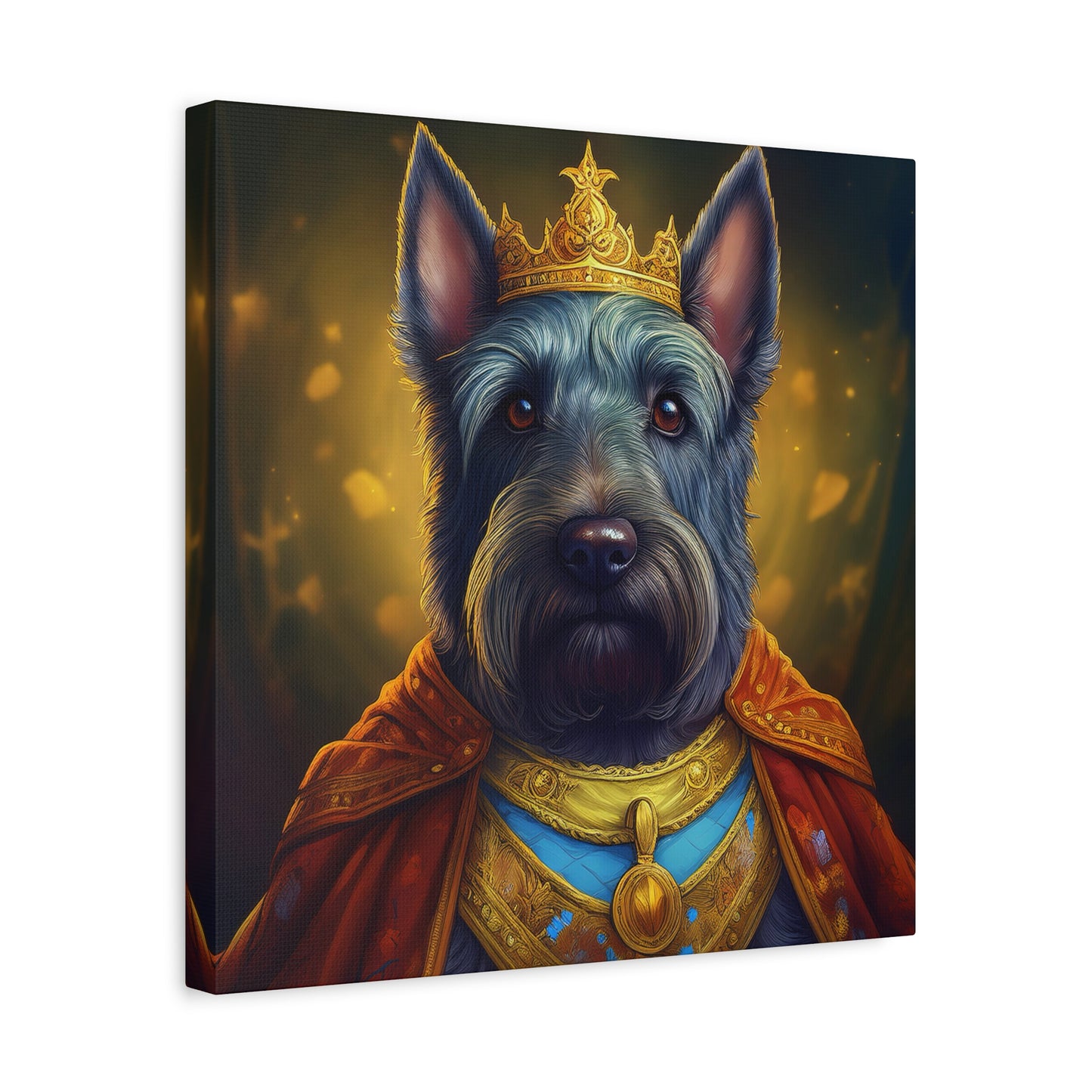 Scottish Terrier Renaissance Pet Portrait on Canvas | Wall art, wall print, dog portrait, dog art
