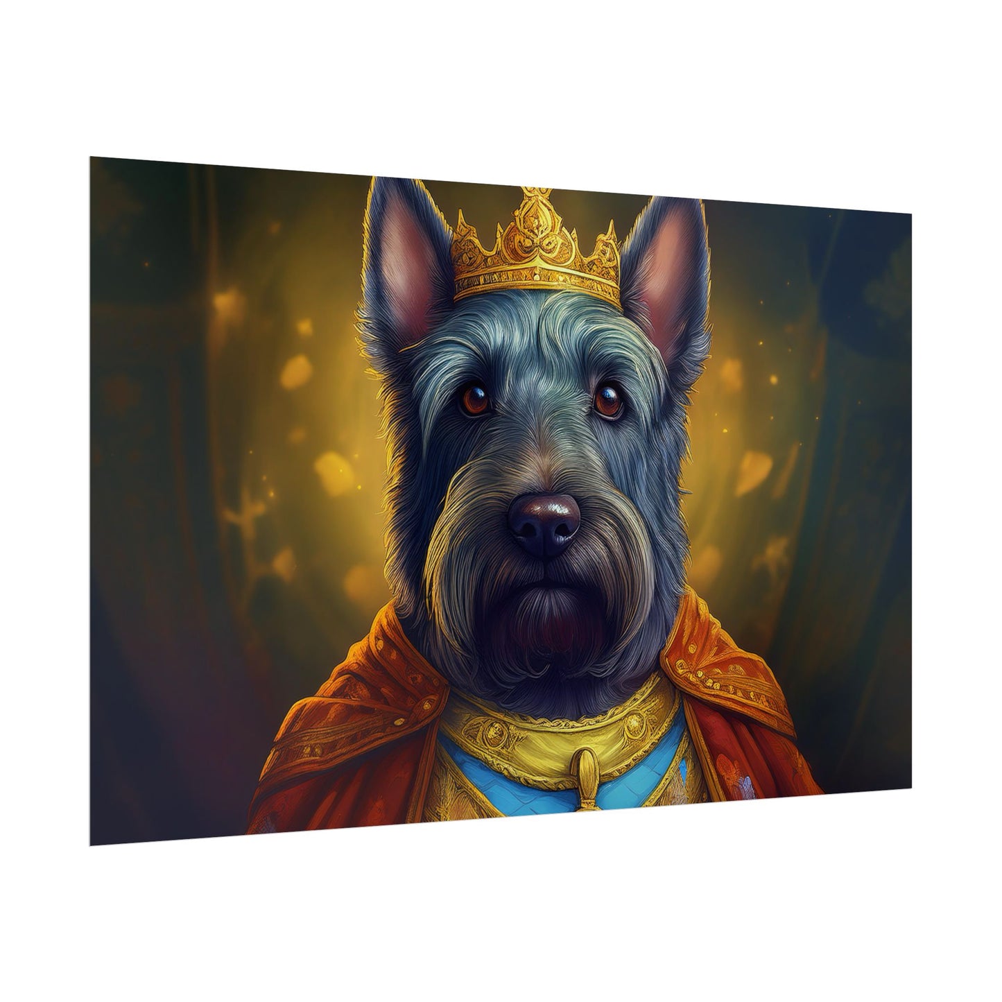 Scottish Terrier Renaissance Pet Portrait Print, Dog Lover Wall Art, Animal Artwork, wall prints, wall art, Dog Memorial Gift