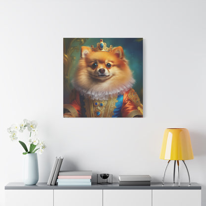 Pomeranian  Renaissance  Pet Portrait - Canvas - dog art, dog portait, wall art, wall print