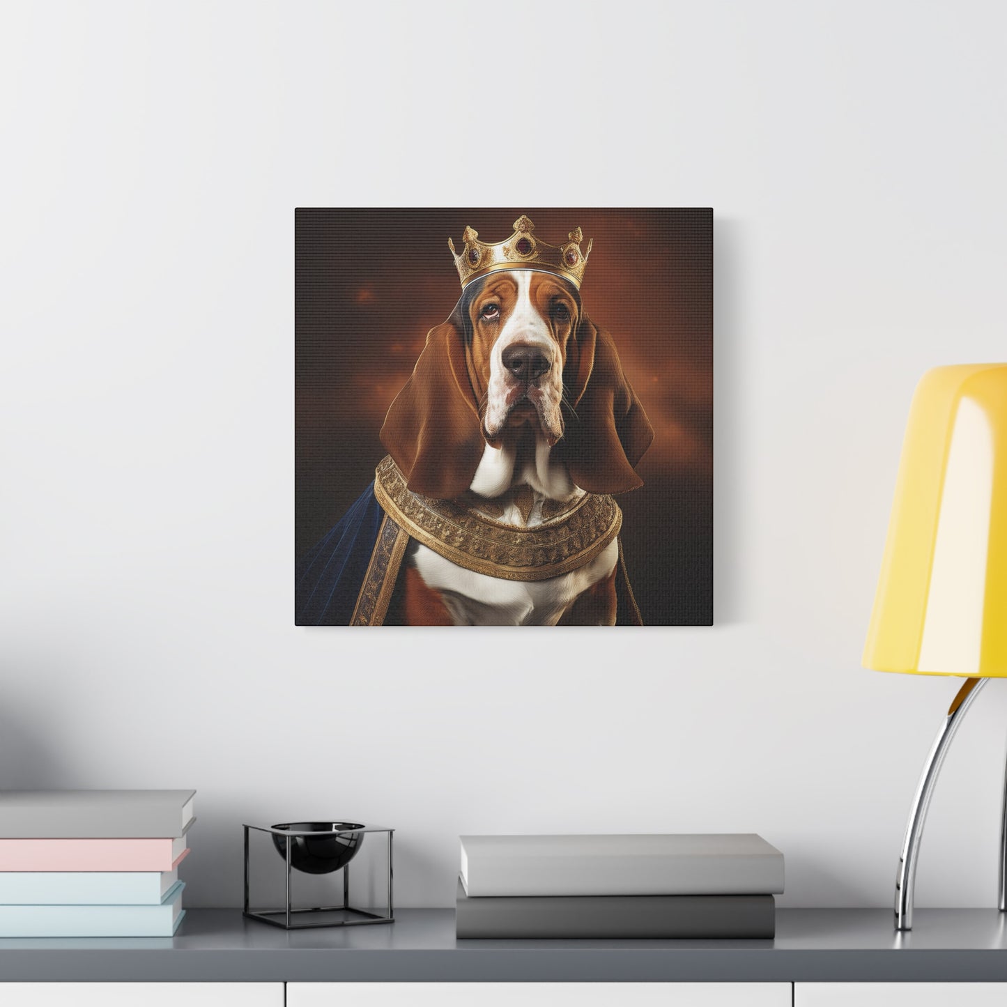 Bassett Hound Renaissance Pet Portrait on Canvas | Wall art | wall print | Dog Art