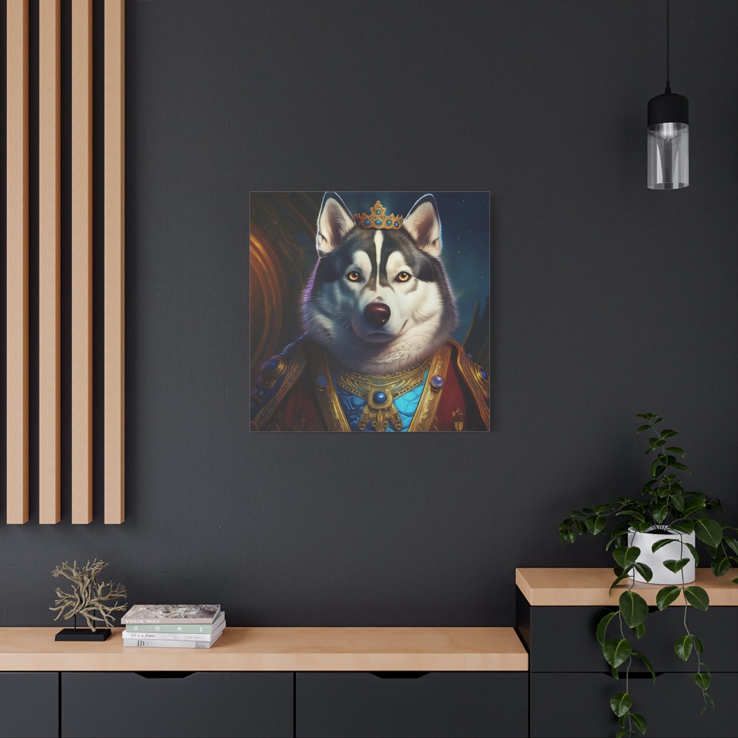 Siberian Husky Renaissance Pet Portrait on Canvas, wall art, wall print, dog portrait, dog art