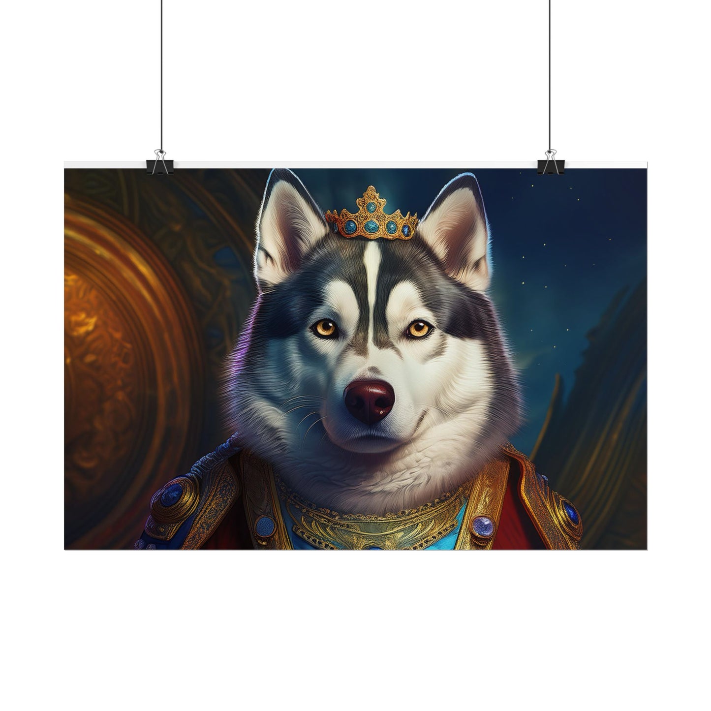Siberian Husky Renaissance Pet Portrait Print, Siberian Husky Art Print, Wall Decor, Art Gift, dog wall art, wall art, wall print
